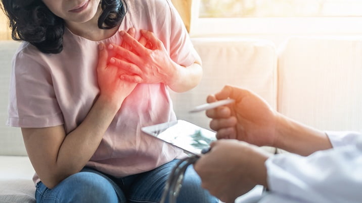 Chest,Pain,Illness,Causing,Heart,Attck,And,Stroke,Risk,In